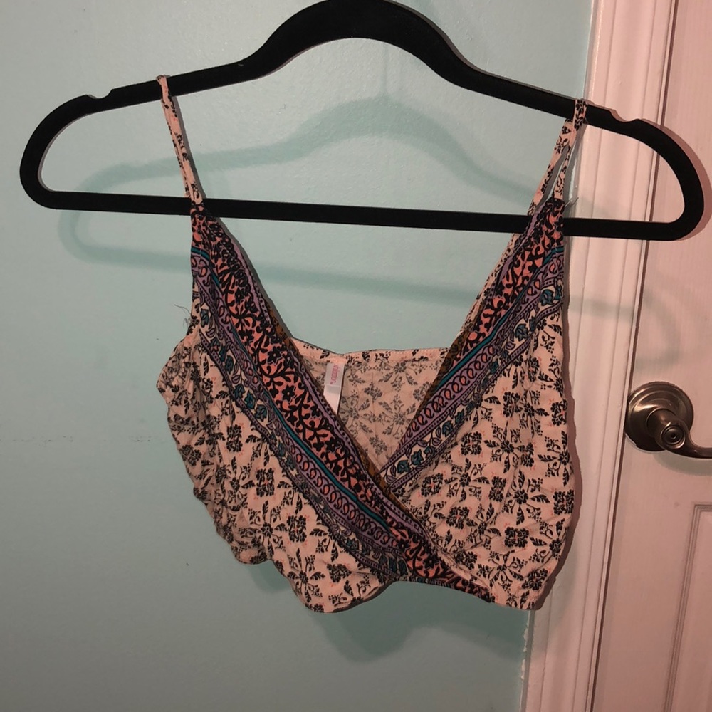 Paisley print crop top